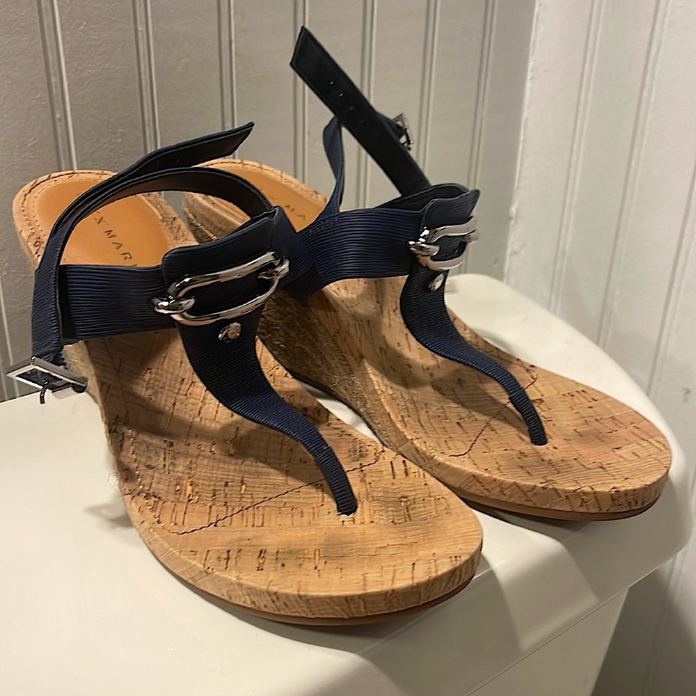 Navy sandals